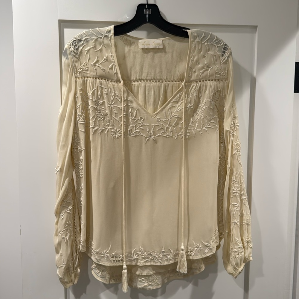 Long Sleeve Embroidered Blouse